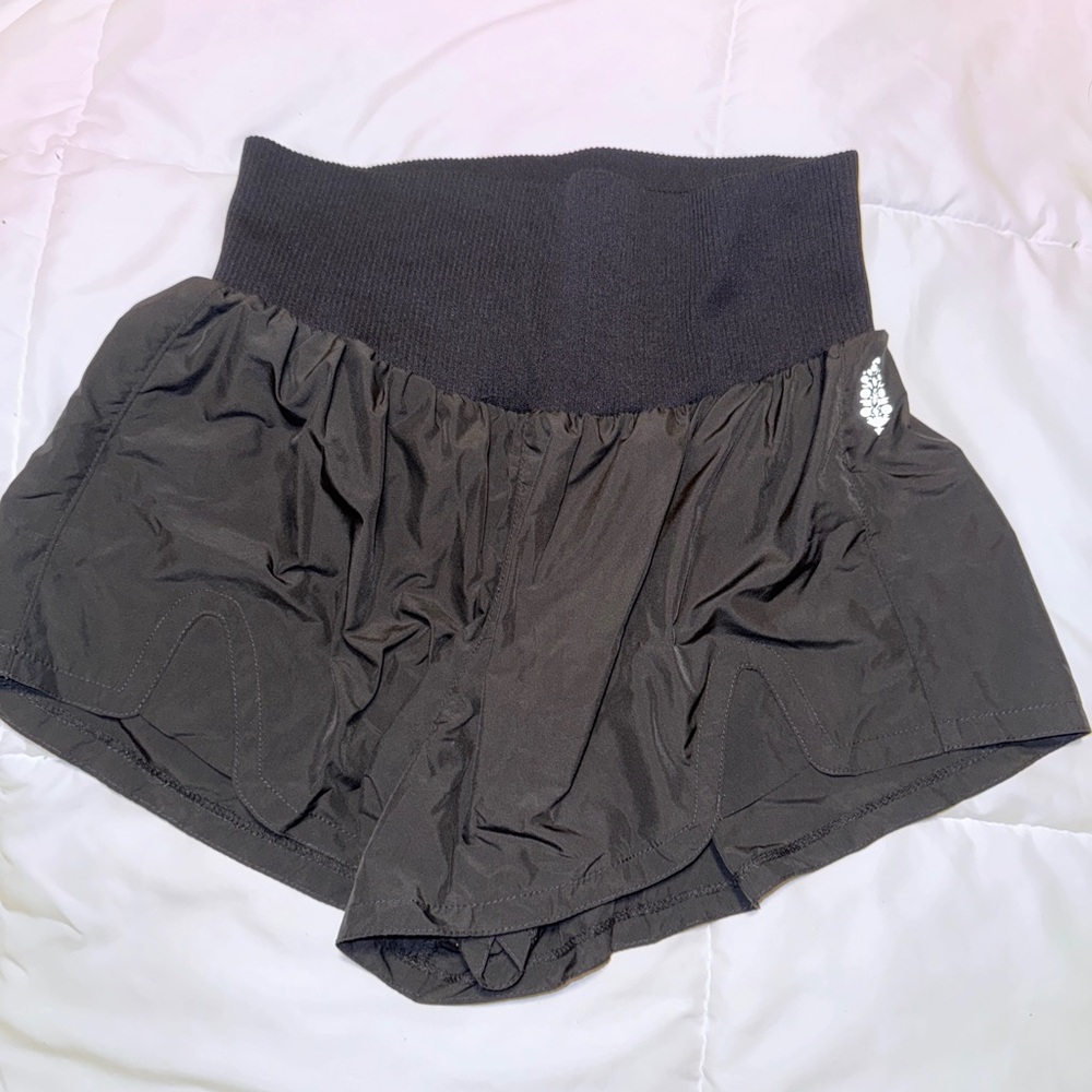 Black High Waist Athletic Shorts